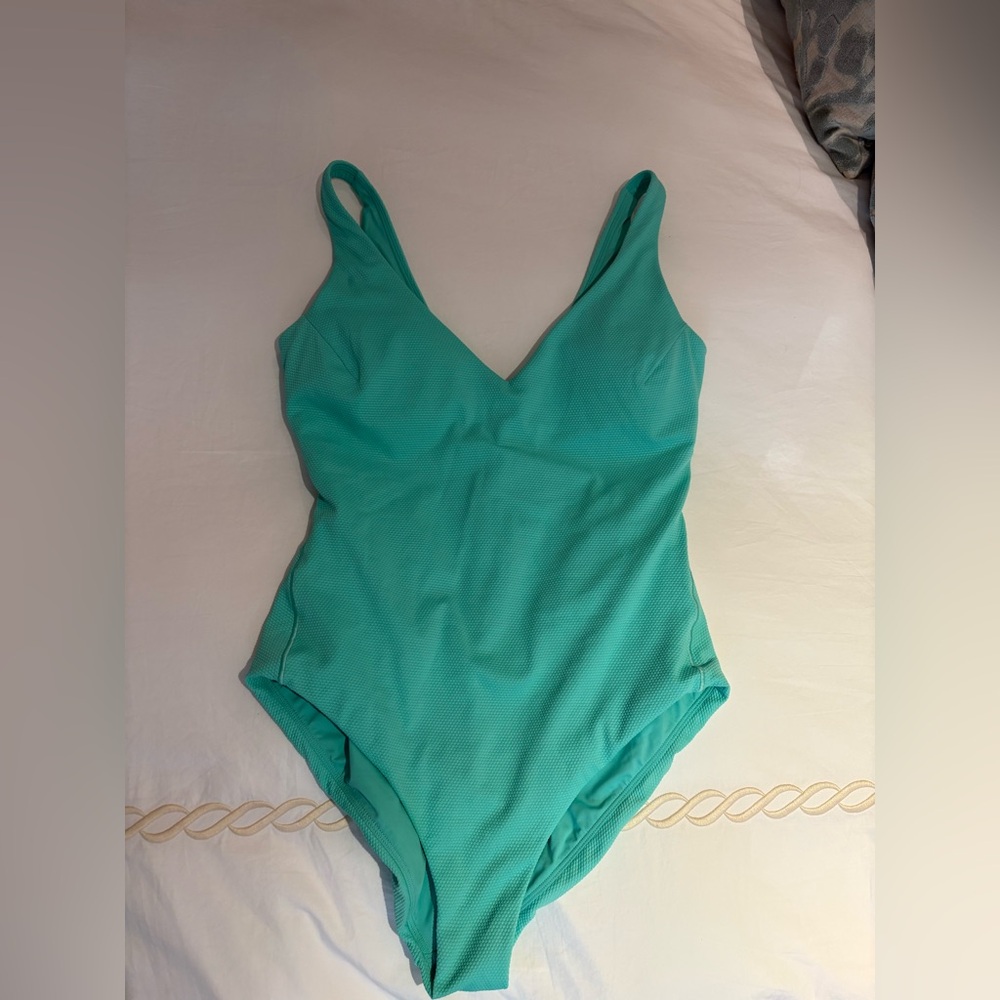 SPANX One-Piece Swimsuit Size M Tropical Turquoise